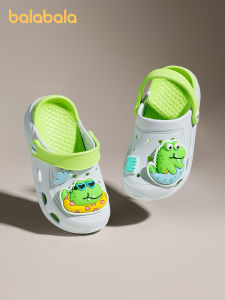 BalaBala Childrens Sandals Boys Summer Anti-slip Bathing Shoes Clog Design Girls Beach Cool Slippers Cartoon Style EVA Material