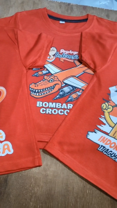 Atasan Santai Baju Anak Kemerdekaan Indonesia Ke 80 Motif Anomali Tung Tung Sahur Keren 1 - 10 Thn