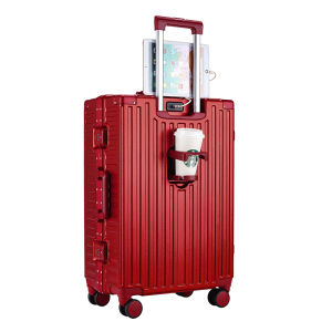 MANLVSHI | Red Wedding Luggage with Password Lock