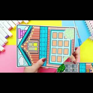 Búp bê giấy Toca Boca phiên bản đặc biệt học liệu bóc dán Candy Home Paper quiet book