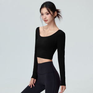 MITAOGIRL | Crisscross Back Design Fitness T-shirt