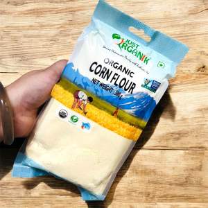 [ Date 07.2026] Bột bắp hữu cơ Just Organik Organic Corn Flour nhập khẩu Ấn Độ làm bánh 500gr