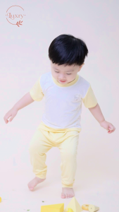 Bộ áo cộc quần dài bamboo đáng yêu thoải mái cho bé từ 6 tháng đến 7 tuổi