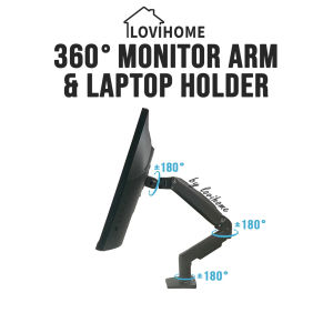 SG Monitor Arm - Ergonomic Sitting Posture Corrector 360 Rotatable Adjustable Laptop Holder Vesa Mount R360