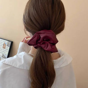 Fashion Retro Soft PU Leather Scrunchies Womens Head Rope Elastic Rubber Bands Female Autumn Winter Headdress Hair Ties