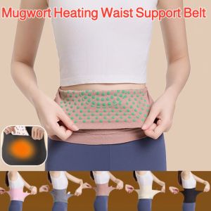 Mugwort Heating Double Pocket Waist Support Belt Self-Heating Warm Waistband Palace-Warming Belt Breathable Stomach Heating Belt Dehumidification Waist Care