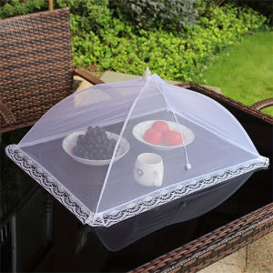 Food Cover Mesh Folding Washable Flies Tables Cover Insect Proof Protective Dish Covers Home Kitchen Storage Accessaries