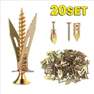 20set Expansion Screws Home Drywall Anchor Set Gypsum Board Hollow Wall Expansion Nails Self-tapping Screw