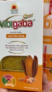 Gạo Mầm Nghệ Vibigaba Lộc Trời dành cho người tiểu đường tốt cho tiêu hóa 1kg