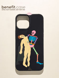 Benefit American Retro Colorful Skull Silicone Phone Case for iPhone 16 pro Max 15 pro 13 14 Series 12 Unique Design 11 Soft Shell XS Max XR Anti-Fall 8P