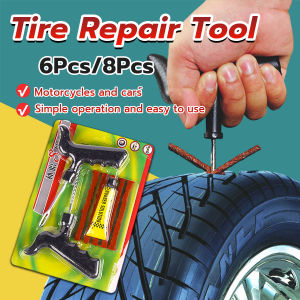 Jozoo Car and motorcycle Tubeless Tire Repair Tools Kit bicycle Accessories 8pcs/6pcs