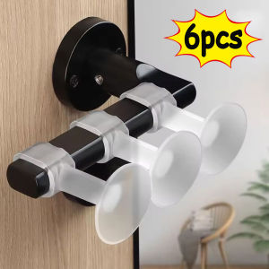 Polocat 6/3pcs Transparent Door Stopper Silicone Wall Protective Pad Door Handle Buffer Anti-collision Ring Household Accessories