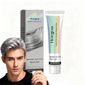 Silver Gray Hair Dye Smoky Ash Grey Permanent Hair Color Cream  Vibrant Punk Style for Women Men Long Lasting & Damage Free