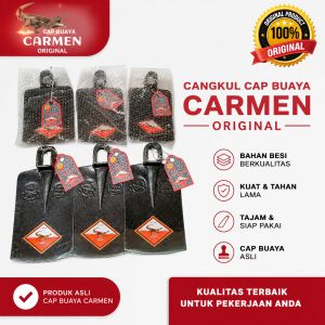 Cangkul Cap Buaya Crocodile Carmen Import Asli - Pacul Tanah Bahan Rel Kereta Anti Gompal Anti Lengket