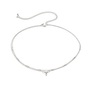 ชุดกระโปรงสองชั้นประดับเพชร 2 ชิ้น สำหรับผู้หญิง ช่วงฤดูร้อน เครื่องประดับแฟชั่น วัสดุอื่นๆ โลหะผสม กลวงทองแดง โลหะผสมประดับเพชรเทียม