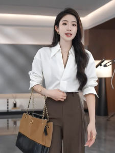 ZHILU | Stylish V-Neck Slimming Loose Fit Casual Layering Shirt