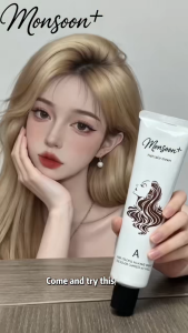 【Monsoon+】💎Free Shipping Programme💎2.0 Hair Dye colorful Pewarna Rambut Hair Colouring  Milk Tea Grey Brown（Free full set tool）