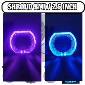 Shroud bmw projector biled 2.5 inch 25 ring full projie angel eye crystal shourd