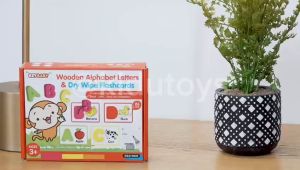 Mainan Edukasi Anak Alphabet Huruf Wipe and Clean Flash Card Belajar Menulis Wooden Alphabet Letters Kidu Baby