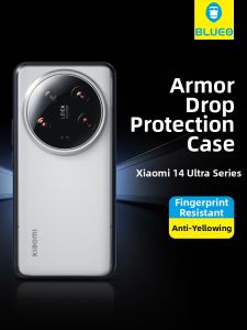 BLUEO | Anti-Shock Protective Case for Xiaomi 14 Ultra and 14 Pro Transparent Thin Matte Back Cover