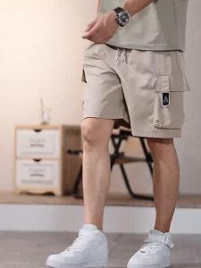 Work Shorts Mens Summer Thin Section Loose Straight Pants Tide Sports Shorts Ice Silk Casual Mens Five-point Pants Teenagers New