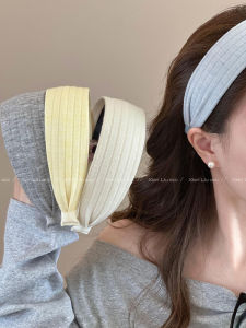 Mùa Xuân Mới Kẻ Sọc Viền Rộng Nữ Đơn Giản Đa Năng Cảm Giác Cao Cấp Rửa Mặt Ép Tóc Đeo Đầu Hàng Ngày Ngoài Trời Thẻ Tóc