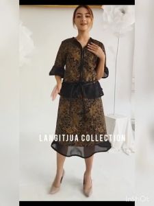 ARUNA SET ROK DAN BLUS BATIK PREMIUM | ONE SET BATIK ORGANZA SETELAN ROK & BLOUSE