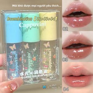 Son Dưỡng Môi Dạng Nước Trong Suốt Bóng Mượt Dưỡng Ẩm Làm Đầy Môi Có Nhũ Như Thạch Gương Trang Điểm