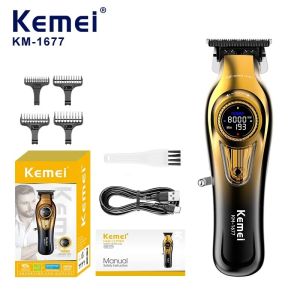 Kemei KM-1677 Hair Trimmer Shaver Set Barber Mini Hair Clipper Portable Razor For Men Haircut Machine Engraving