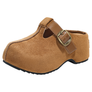 Josiny | Short Person Height Increasing Half Sandals Plated Thick Sole