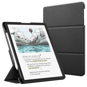 MoKo Stand Case for 11" Kindle Scribe (3rd Generation-2025)&Kindle Scribe Colorsoft (1st Gen 2025) Premium Leather Trifold Stand