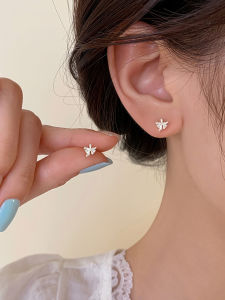 Little Lotus Flower 999 Pure Silver Earrings Luxury Womens Jewelry Fashionable Plant Floral Design Ear Cuffs for Ladies