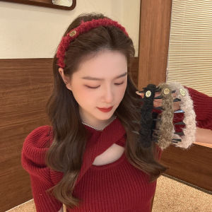 Wavy Plush Hairband High Hairline Face Washing Hair Clip Autumn Winter New Style Womens Fashion Hair Accessories