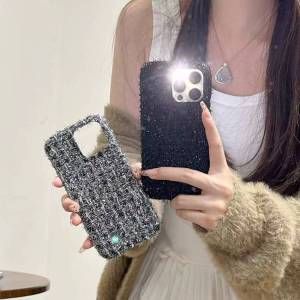 For iphone 16 Pro Max 14 Plus 13 15 Pro Case Warm Furry Case Fluffy Hair Plush Bumper Fashion Winter Cover