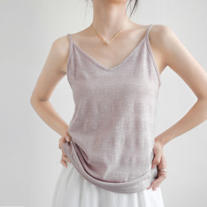 MOCHU | Pink Vest Halter Loose See-Through Breathable Underwear