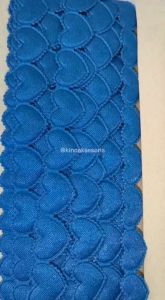 Renda hati love bahan satin - lebar 2 cm vintage rustic hiasan mukena jilbab wanita hiasan hampers souvenir - Bahan Satin