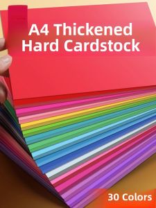 Deli Thickened Art Drawing Background Paper Handmade Color Cardstock A4 A3 White Hard Paper for Children Students Nursery