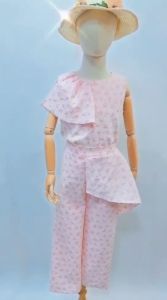 ชุดแฟชั่นเด็ก ลุคคุณหนู ผ้าพิมพ์นูนลายหัวใจ