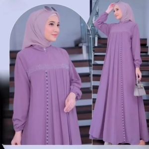Gamis Crinkle Airflow Aplikasi Swaroski Terbaru Tamara Dress