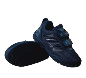 Sepatu Anak / Sepatu sekolah / Sneakers Running Sport Perekat Velcro Black02