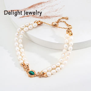 New Chinese Style Silver 925 Bracelet For Woman 18K Gold Real Pearl Earrings For Women Elegant Jewelry SK Jewellery Birthday Gift