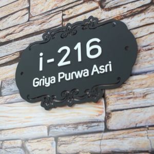 NOMOR RUMAH AKRILIK / ACRYLIC VINTAGE ORNAMENT SERIES 01 / PLAT AKRILIK