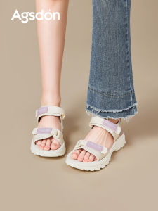 Agsdon | Summer Sandals With Skirt Matching Magic Tape Slip Resistant