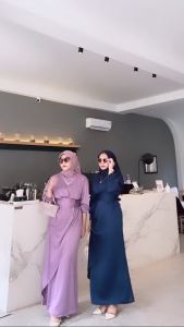 BEST SELLER Nathalie Dress Bahan Silk Premium / Gamis Wanita Terbaru 2023 Lebaran / Dress Muslim / Fashion Wanita Muslim