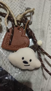 Keychain Adorable Checkered Bear Plush on Braided Rope Korean Inspired Bag Charm for Women Girls Purse Backpack Accessory Gift Pendant