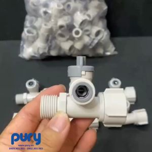 Van Chia Nước Bằng Nhựa ra dây 6mm hoặc 10mm - Bộ chia nước đầu vào ( Khẩu khóa) / Cút chia nước đầu vào / Van chia nước