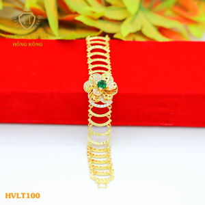 Lắc Tay Titan Nữ Hoa Mai Vòng Tay Xi Mạ Vàng Non 24k Cao Cấp - Trang Sức Hava Hong Kong