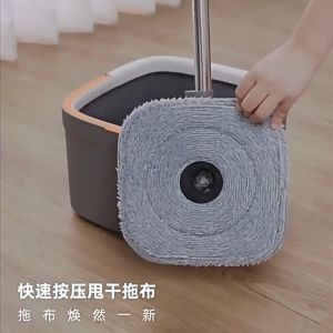 สินค้าพร้อมส่ง ไม้ถูพื้นถังปั่น  หัวม็อปทรงสี่เหลี่ยมถูเข้ามุมได้ ระบบแยกน้ำสกปรก รุ่นอัพเกรดสะดวกสบายในการใช้งานมากขึ้น