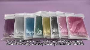 100/500Pcs Micro Cotton Swabs Lips Mascara Wands Pink Microbrush  Crystal Micro Applicator Brush for Eyelash Extension