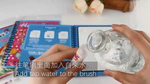 เล่นเด็ก Magic Water Book - สมุดระบายสีที่เปลี่ยนแปลงสีเด็ก ระบายสีน้ำเงิน กราฟฟิตีซ้ำ สำหรับเด็กของคุณ